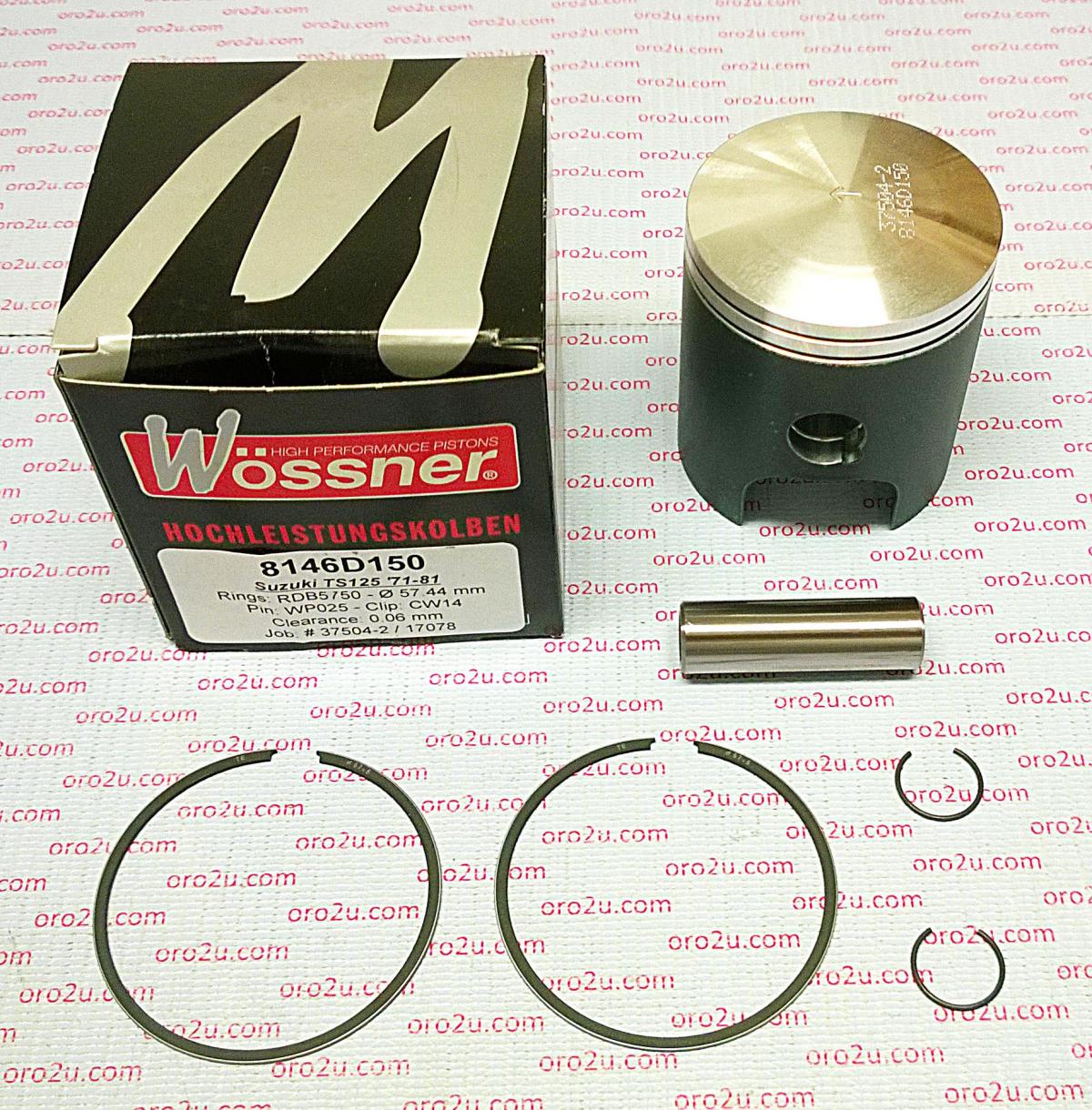 PISTON KIT 71-89 TS125 56.00 FORGED WOSSNER 8146DA