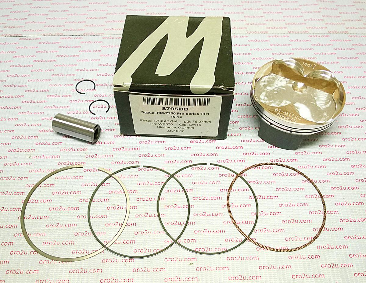 PISTON KIT 10-14 RMZ250 77 HC COMP 14:1 WOSSNER 8795DB