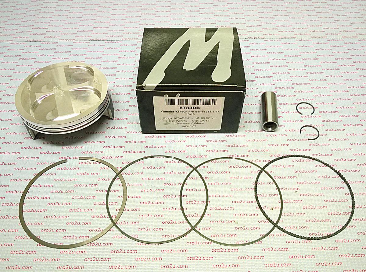 PISTON KIT 10-13 YZF450 97 A COMP 13.5:1 WOSSNER 8783DA