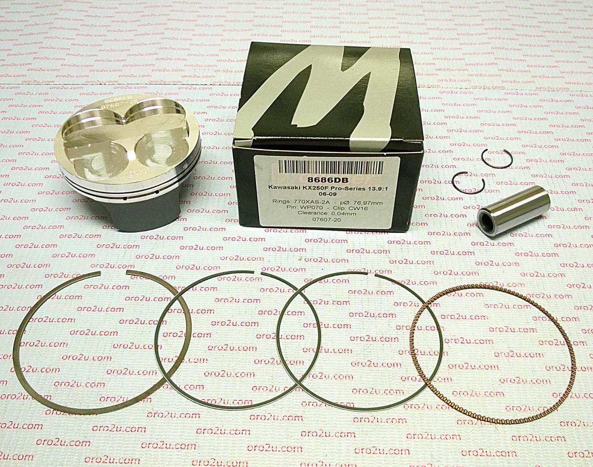 PISTON KIT 06-09 KXF250 77 HC FORGED WOSSNER 8686DA
