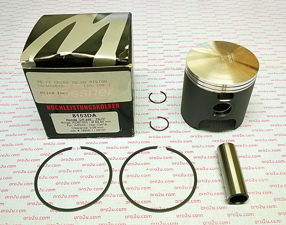 PISTON KIT 75-77 CR250 72.00 WOSSNER FORGED 8153D200