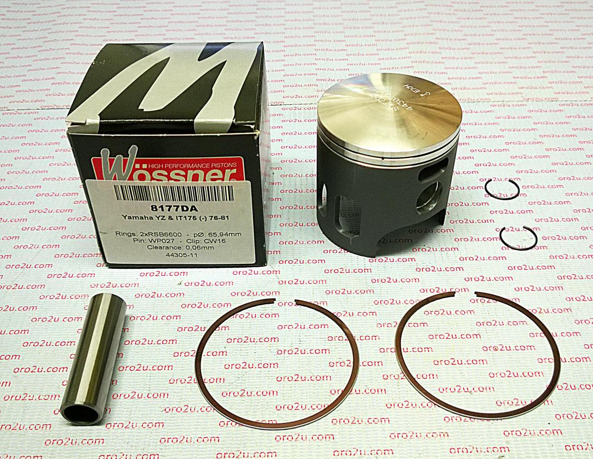 PISTON KIT 76-81 IT175 67.50 FORGED WOSSNER 8177D150