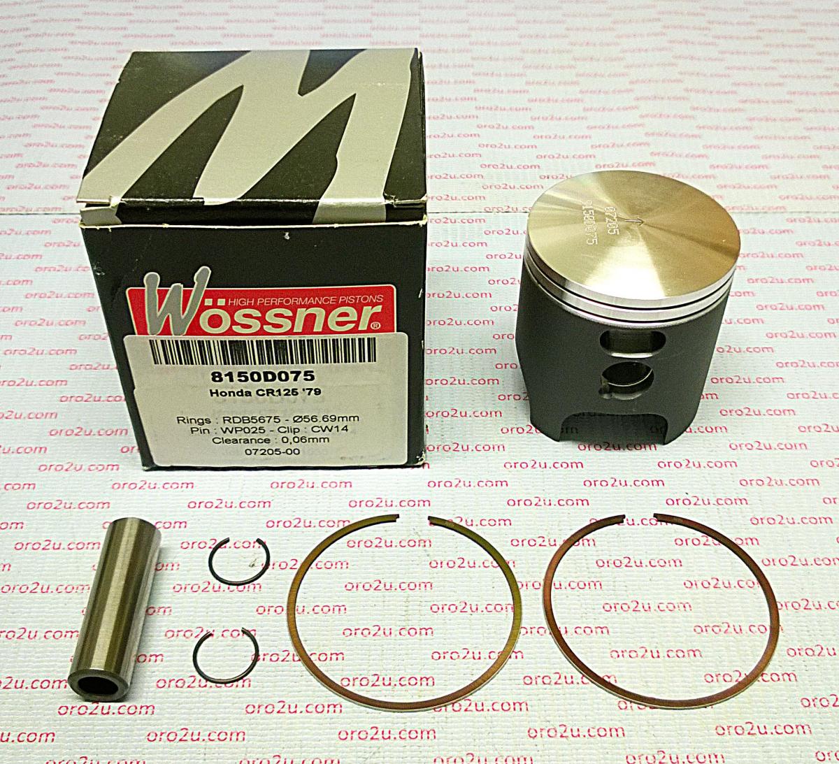 PISTON KIT 1979 CR125 56.00 FORGED WOSSNER 8150DA
