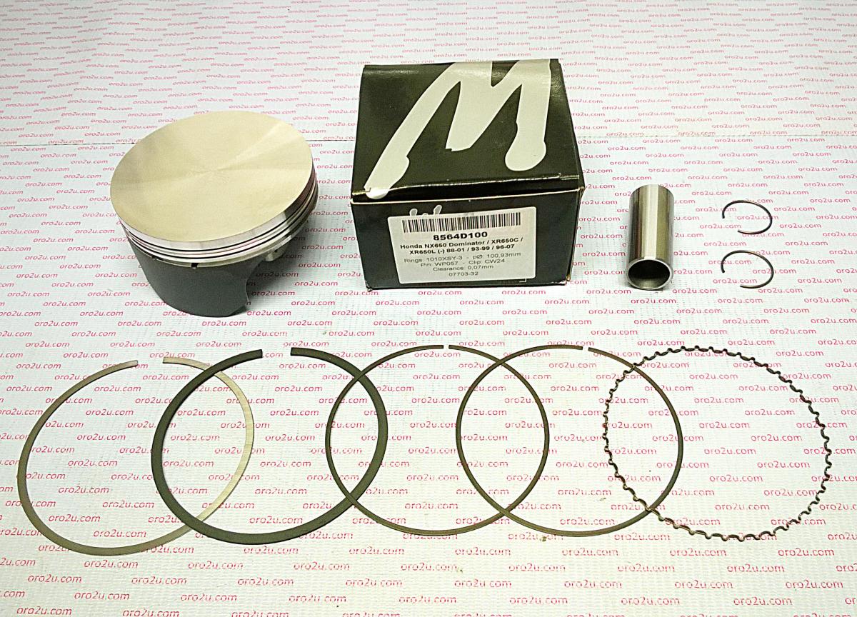 WOSSNER 102mm PISTON KIT HONDA XR650L 1997-2022, NX650 DOMINATOR 1993-2004