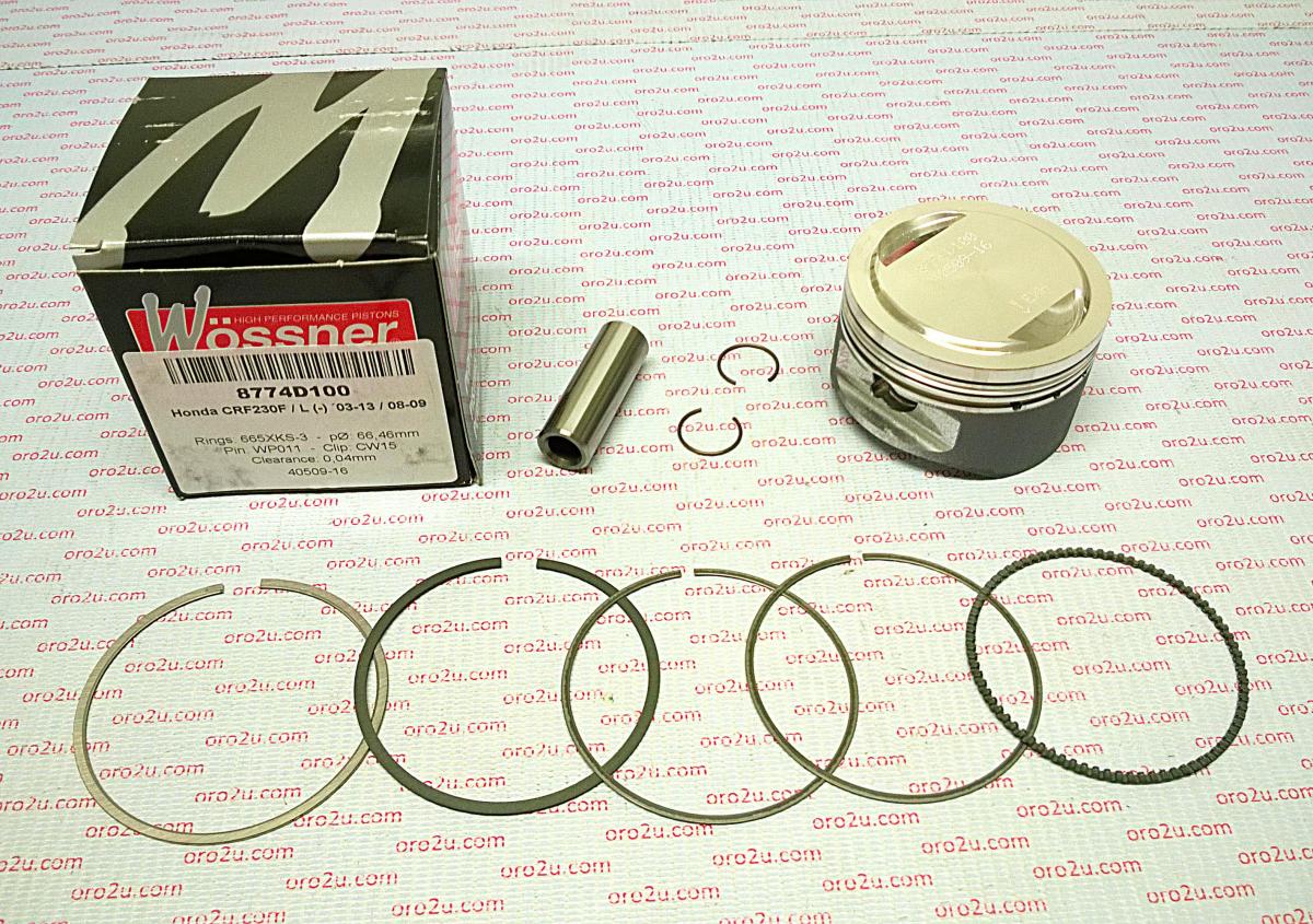 WOSSNER 67.5mm FORGED PISTON KIT HONDA CRF230F 03-19, CRF230L 08-09, CRF230M 09