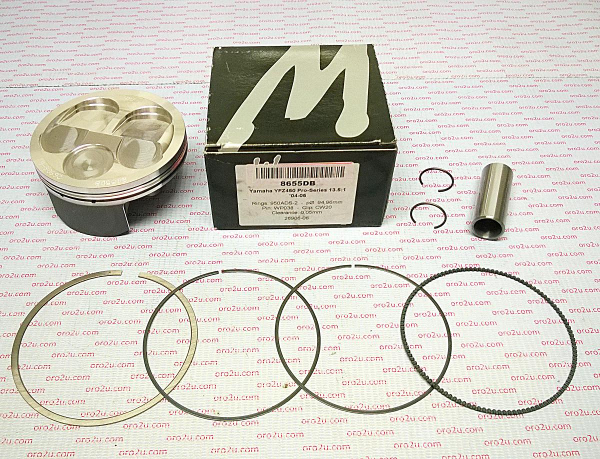 PISTON KIT 04-05 YFZ450 95.00 FORGED WOSSNER 8655DA