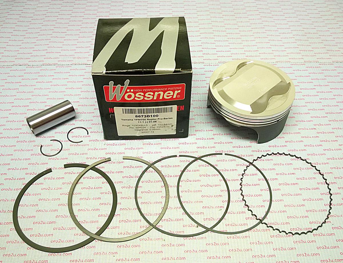 WOSSNER 103mm PISTON KIT HC, YAMAHA YFM700 RAPTOR 06-17, GRIZZLY 07-13