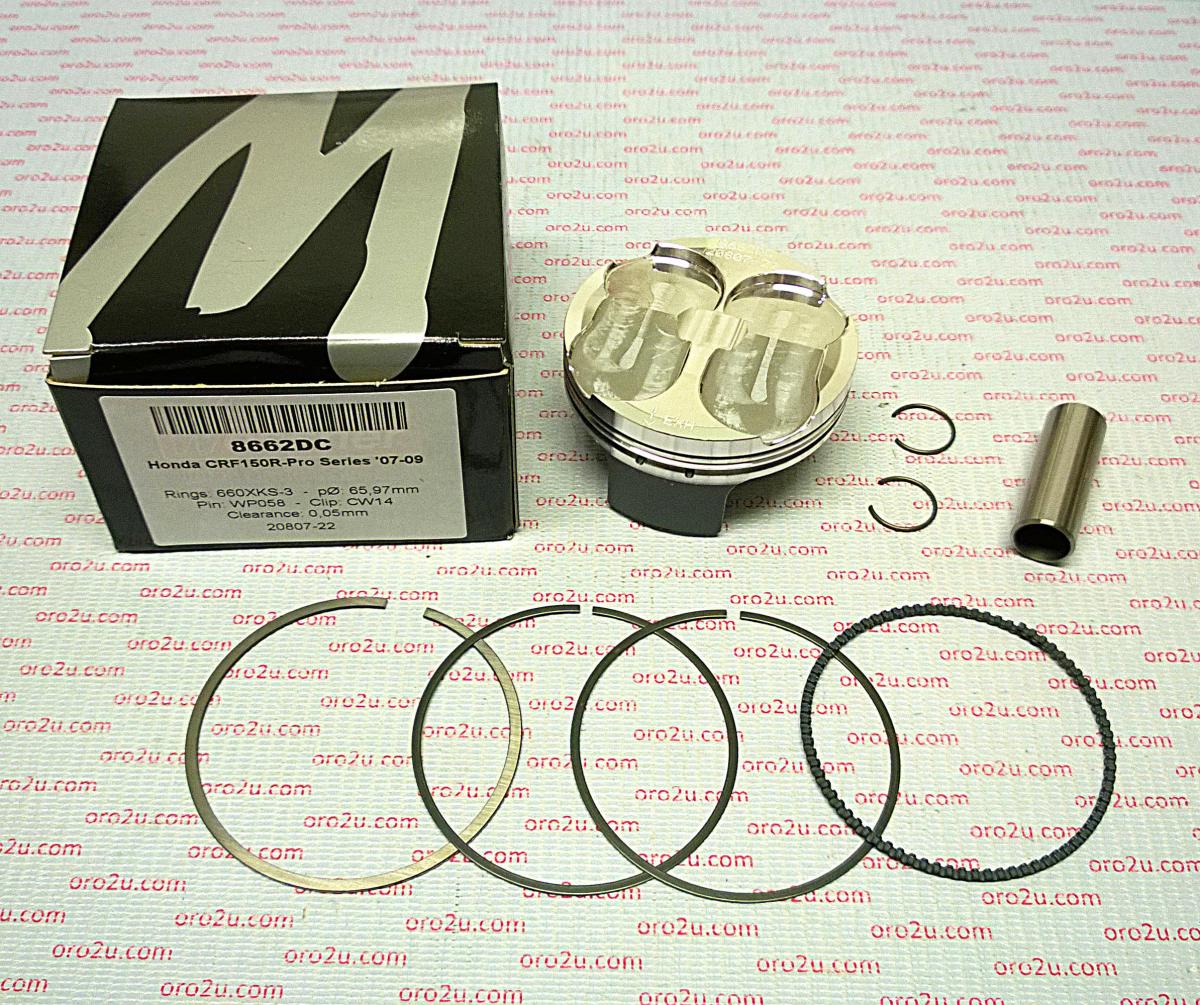 PISTON KIT 07-09 CRF150R 66 HC WOSSNER 8662DC 12.5:1 COMP