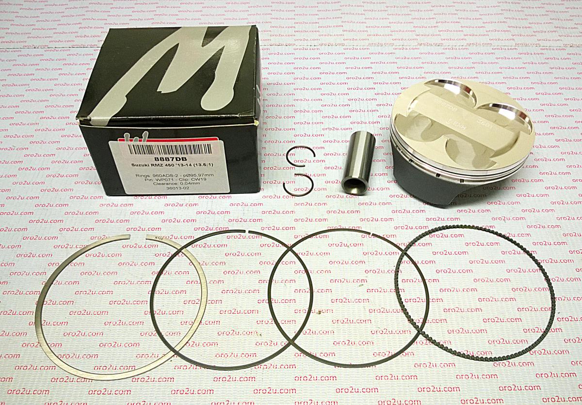 PISTON KIT 13-14 RMZ450 96 HC WOSSNER 8887DA SUZUKI