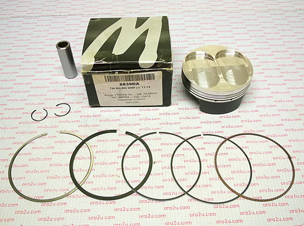 PISTON KIT 11-12 TM250F FI 77 FORGED WOSSNER 8839DA
