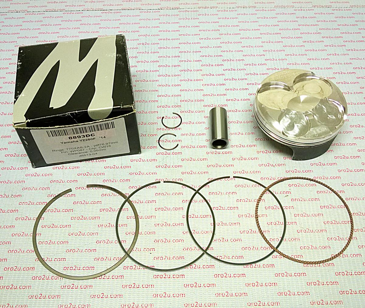 WOSSNER 77mm PISTON KIT C, YAMAHA YZ250F 14-15, WR250F 15-17, YZ250FX 15-16