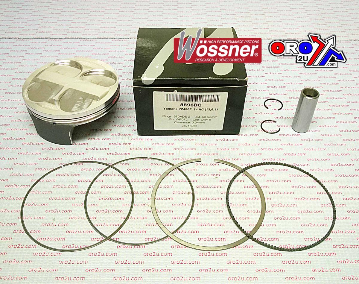 PISTON KIT 2014 YZF450 97mm HC FORGED WOSSNER 8896DB