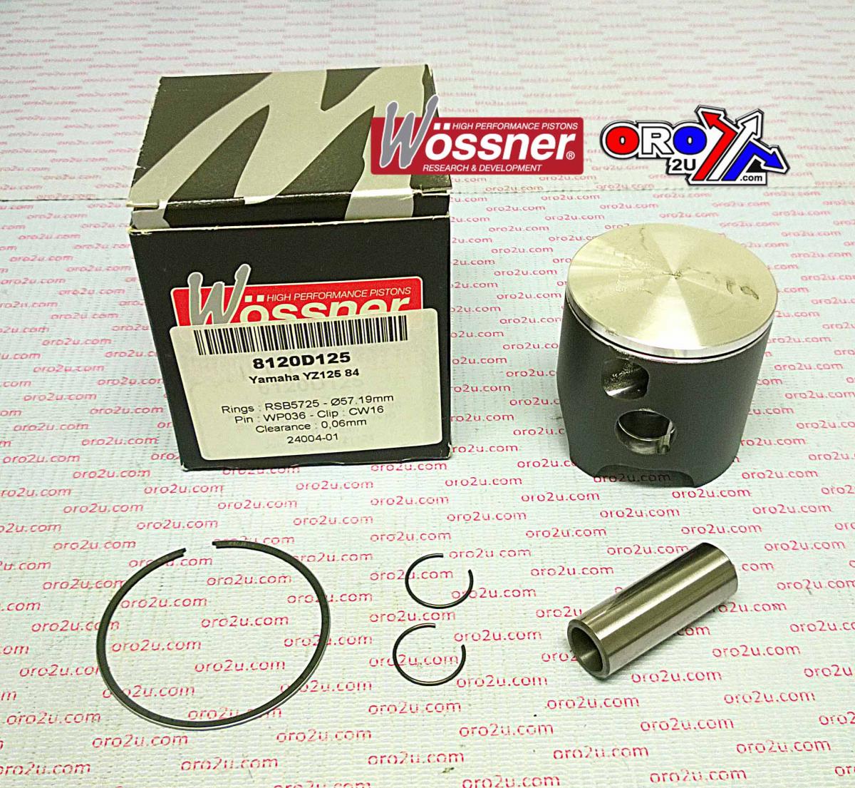 WOSSNER 58mm PISTON KIT YAMAHA YZ125 1984