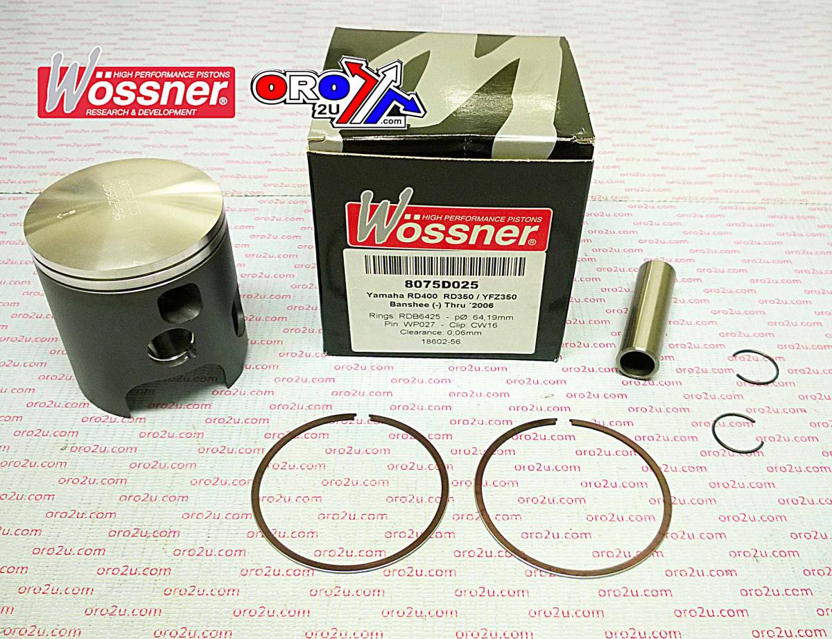 WOSSNER 65mm PISTON KIT YAMAHA YFZ350 BANSHEE 87-07, RD350 LC/YPVS 80-92
