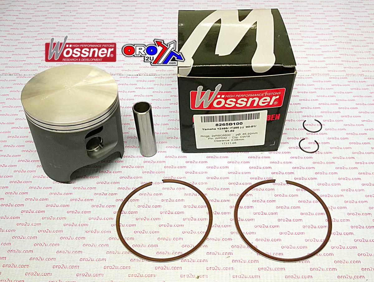WOSSNER 86.5mm PISTON KIT YAMAHA YZ465 1980-1981,  IT465 1981-1982