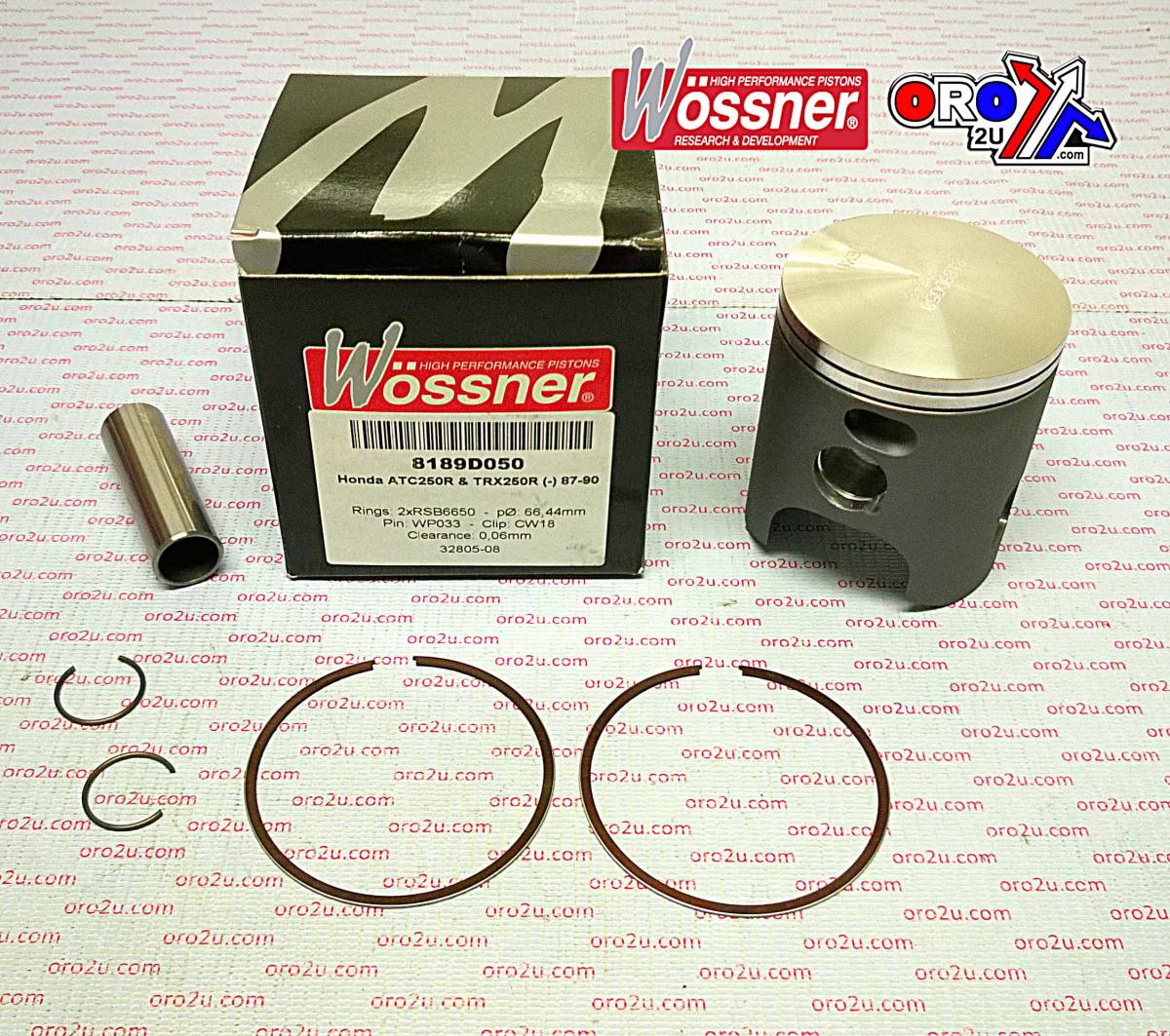 WOSSNER  67mm PISTON KIT HONDA TRX250R 1987-1990