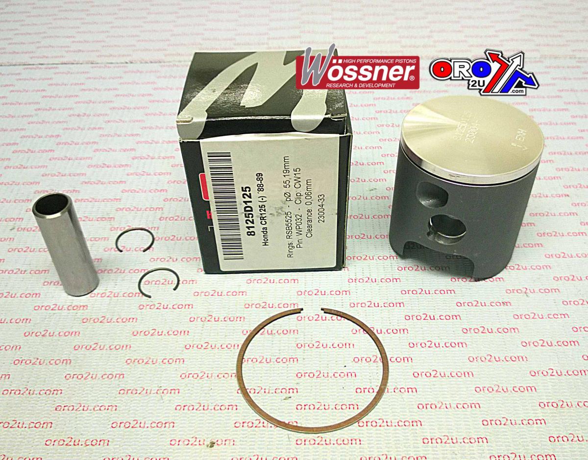 WOSSNER 54mm PISTON KIT HONDA CR125 1988-1989