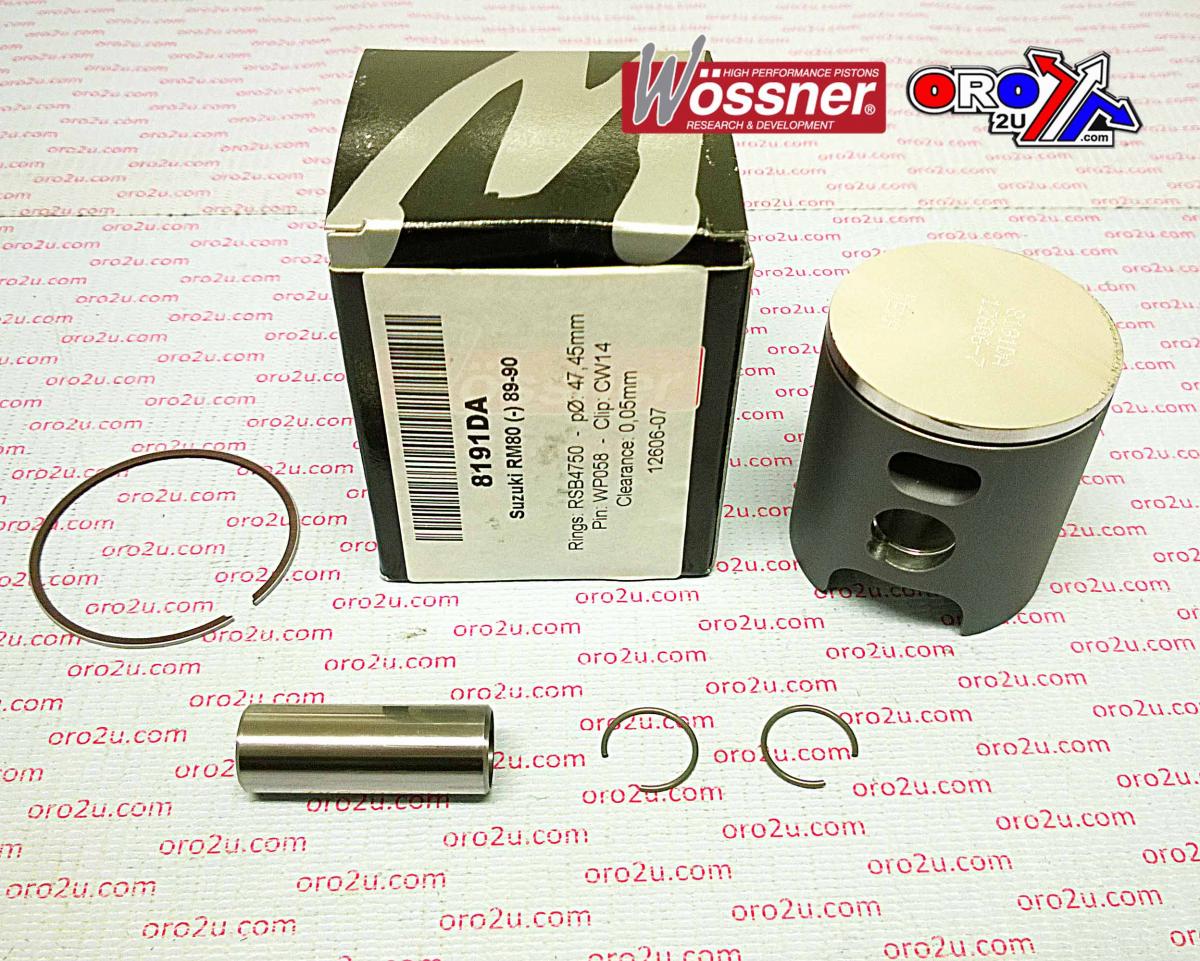 PISTON KIT 89-90 RM80 48.00 WOSSNER 8191D050 SUZUKI MX
