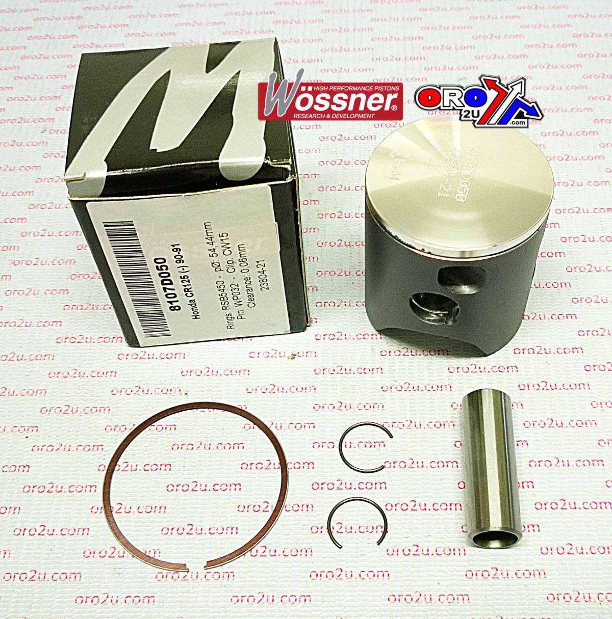 PISTON KIT 90-91 CR125 54.00 WOSSNER 8107DB HONDA MX