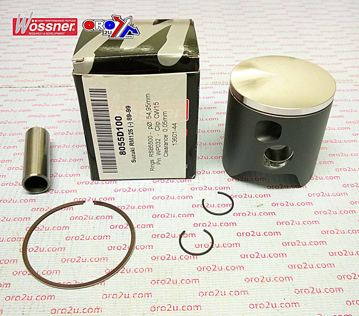 WOSSNER 54mm PISTON KIT A, SUZUKI RM125 1989-1999