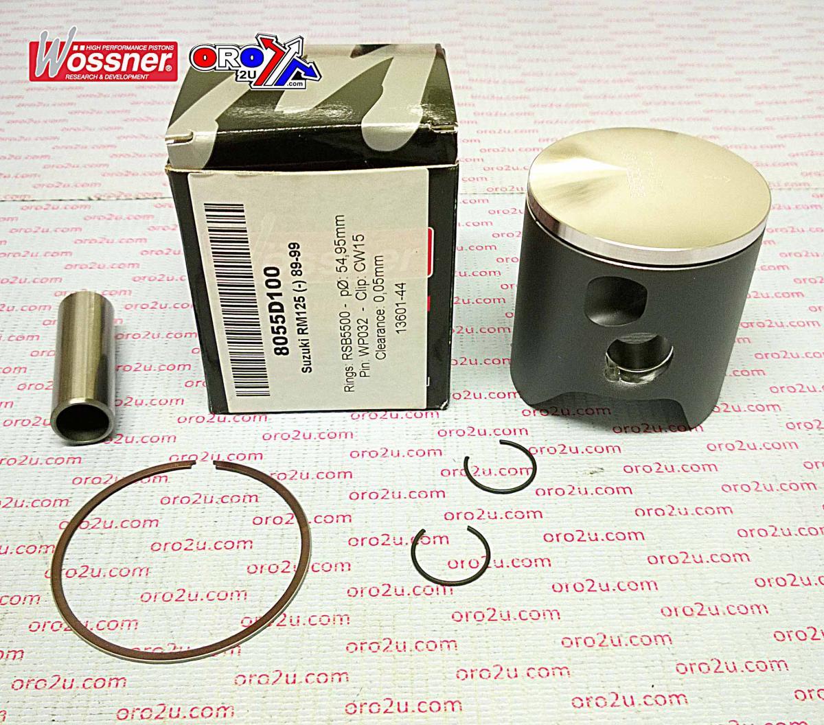 WOSSNER 55mm PISTON KIT SUZUKI RM125 1989-1999