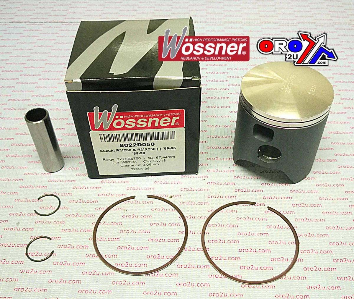 PISTON KIT 89-95 RM250 67.00 C WOSSNER 8022DC SUZUKI MX