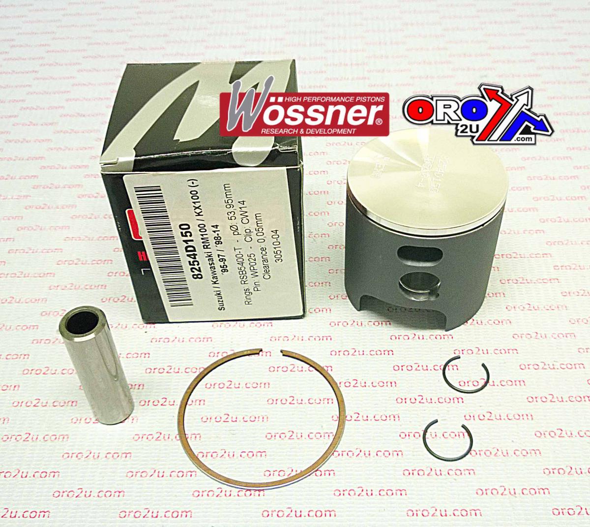 PISTON KIT 98-14 KX100 54.50 WOSSNER 8254D200 KAWASAKI MX