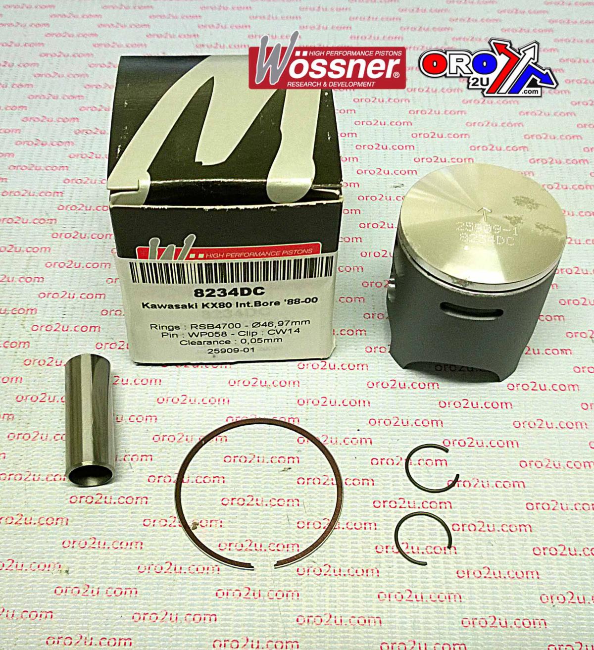PISTON KIT 88-00 KX80 47.00 B WOSSNER 8234DB KAWASAKI MX