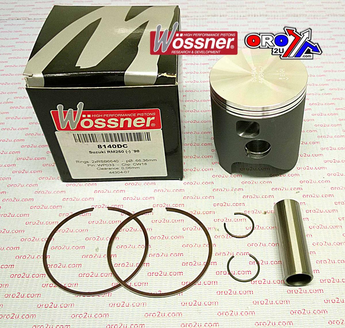 PISTON KIT 1998 RM250 66.40 A WOSSNER 8140DA SUZUKI MX