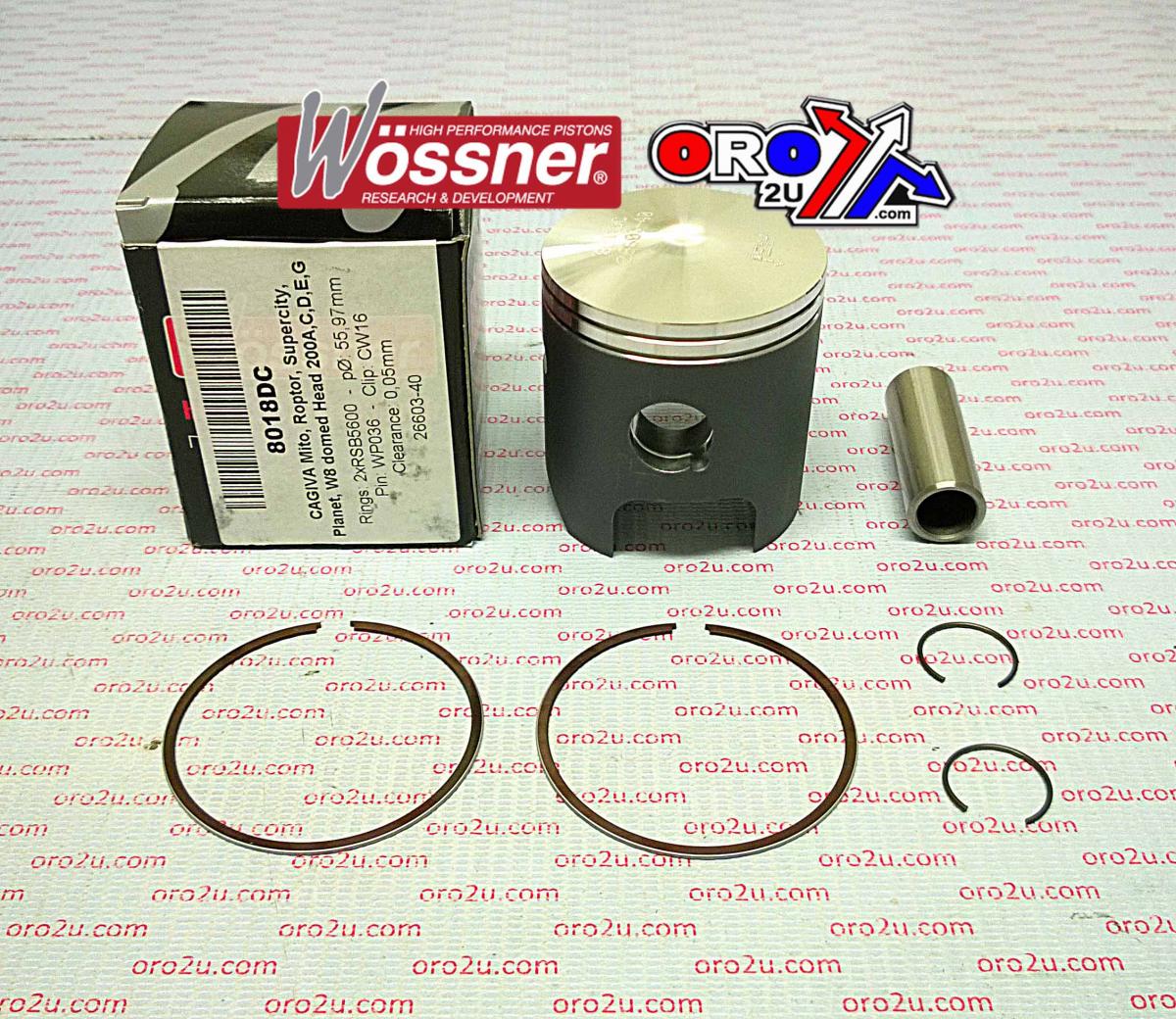 WOSSNER 56mm PISTON KIT A, CAGIVA MITO 125 1999-2012