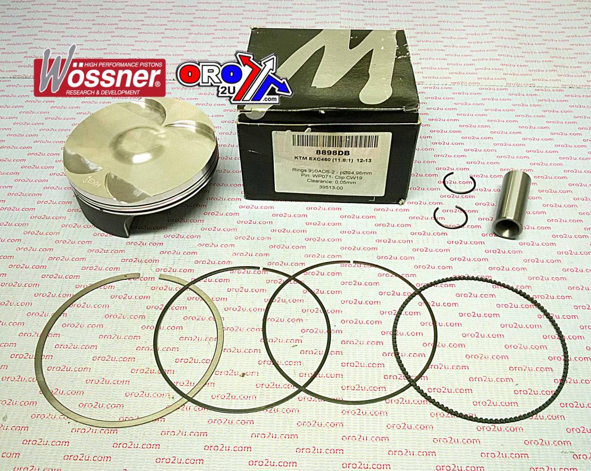 WOSSNER 95mm PISTON KIT B, KTM EXC-F 450 12-20, HUSQVARNA FE450 14-19