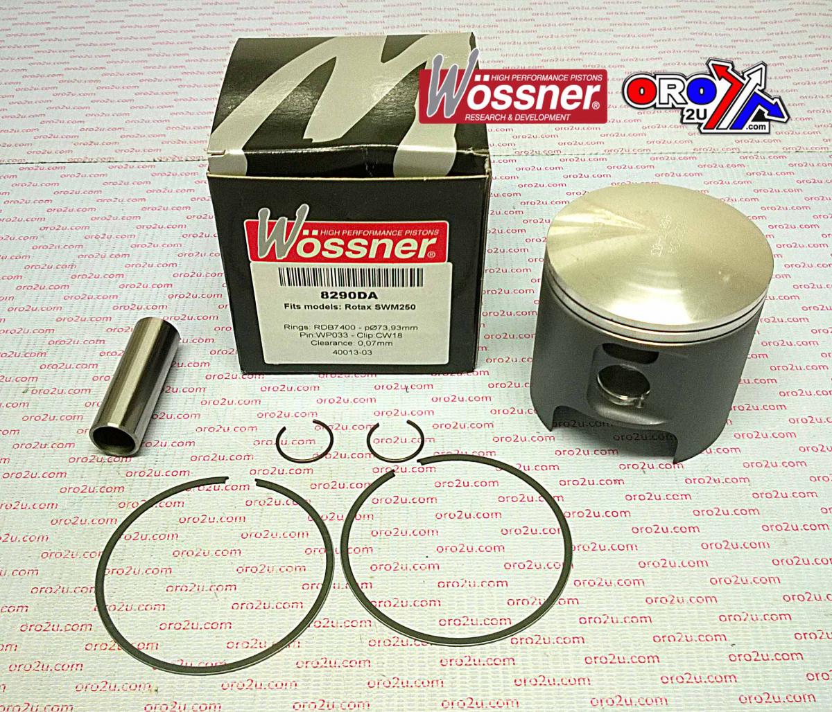 PISTON KIT ROTAX SWM250 74.00 WOSSNER 8290DA