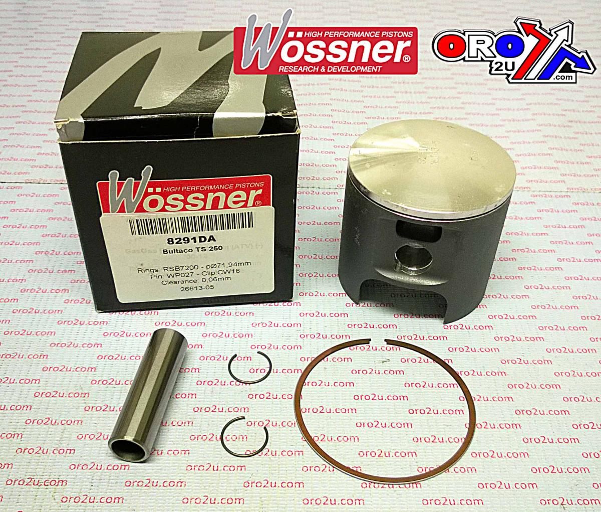 WOSSNER 74mm PISTON KIT BULTACO TS250