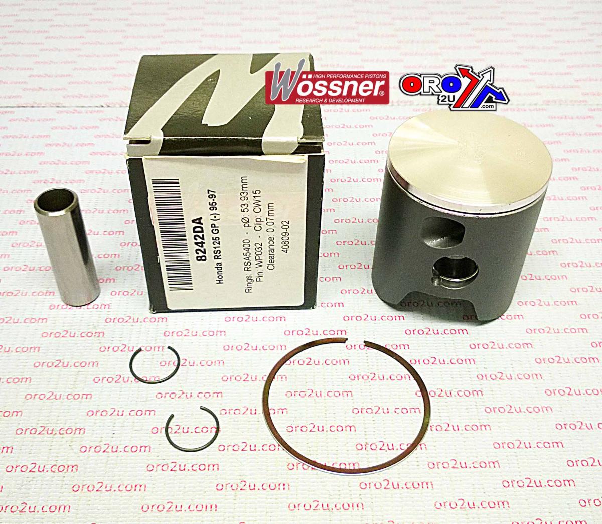 WOSSNER 54mm FORGED PISTON KIT B, HONDA RS125 GP  1995-1997