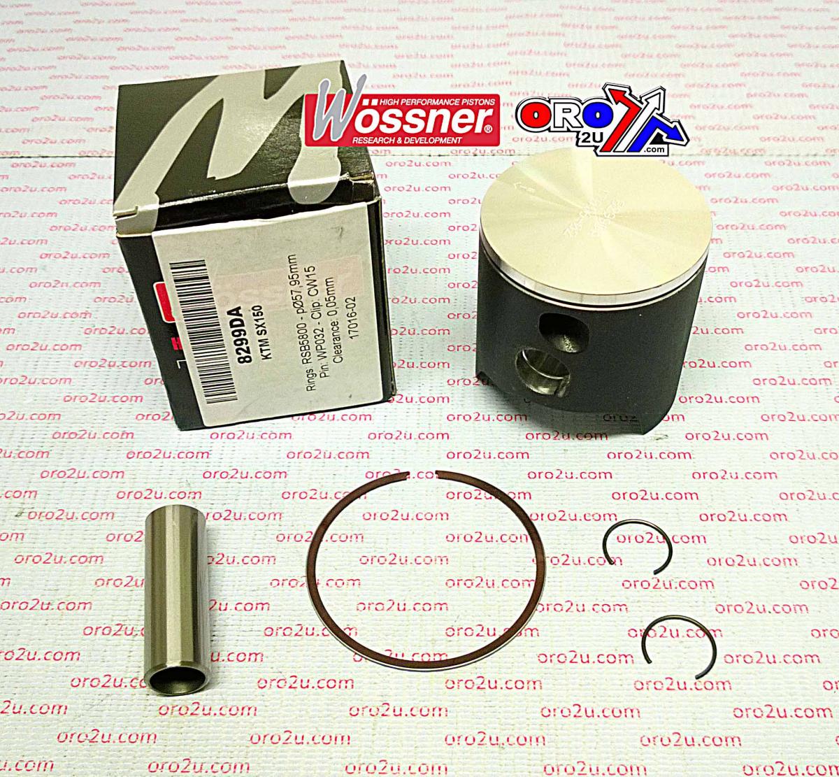 WOSSNER 58mm PISTON KIT C, KTM SX150 2016-2020