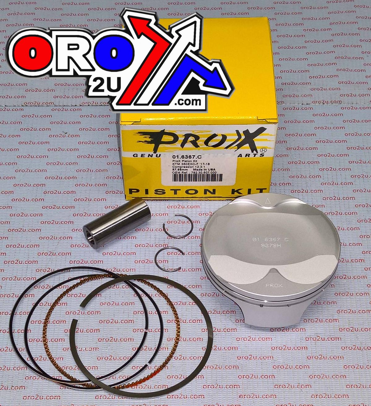 PROX 88mm PISTON KIT C, KTM 350 EXC-F 17-19, HUSQVARNA FE350 17-19, HC 12.3:1