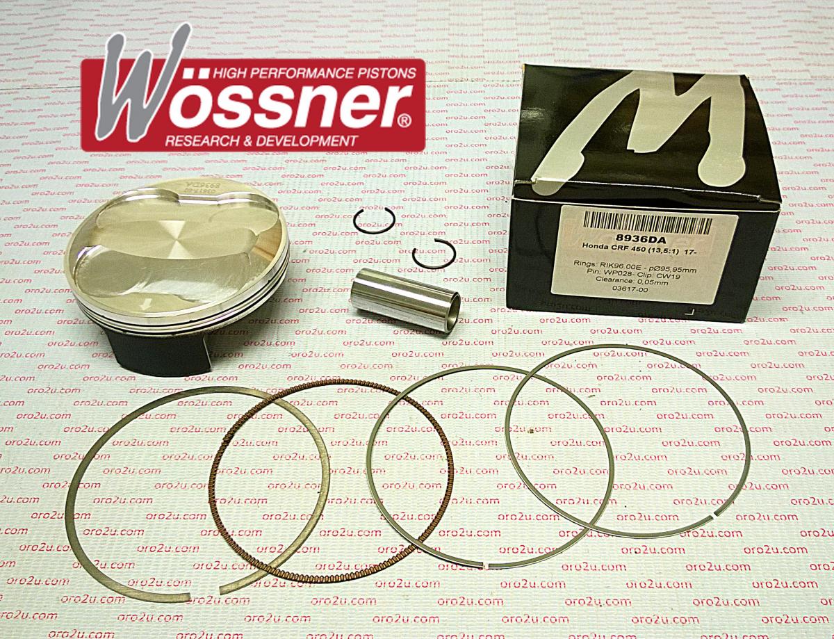 WOSSNER 96mm PISTON KIT B, HONDA CRF450R 2017-2025, CRF450RX 2019-2025