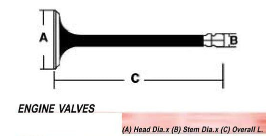 VALVE 21mm HEAD x 5.5mm STEM x 63.9mm LENGTH