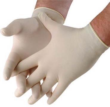 X/LARGE POWDERED LATEX GLOVES PK100
