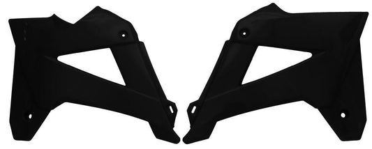 R-TECH BLACK RADIATOR SCOOPS GAS GAS EC/MX 125-450 2007-2009, FSR450 2007-2009