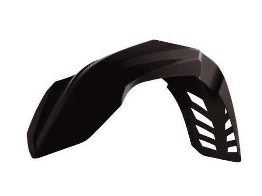 BLACK YZ 02-19 RE-STYLE FRONT FENDER, HOLES ARE NOT DRILLED, STENCIL INCLUDED
