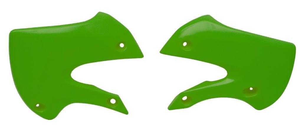 R-TECH OEM GREEN RADIATOR SCOOPS KAWASAKI KX65 2000-2024, SUZUKI RM65 2003-2005
