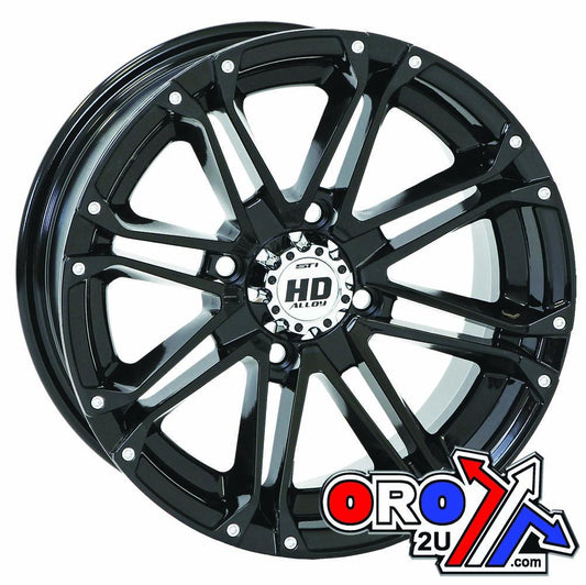 ALU RIM STI 12x7 4/110 BLACK, WHEEL OFFSET 2+5