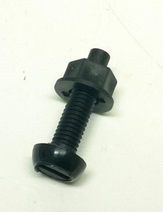 BLACK PLASTIC NUMBER PLATE NUT & BOLT (EACH)