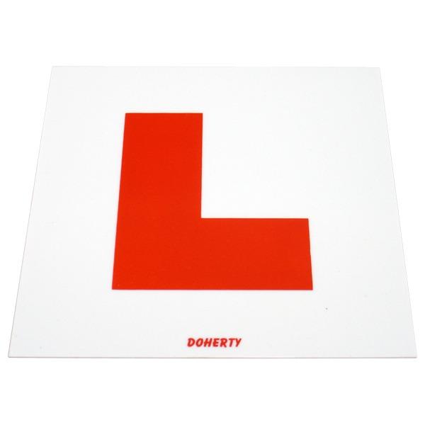 STICK-ON STRONG PLASTIC L PLATE, PAIR