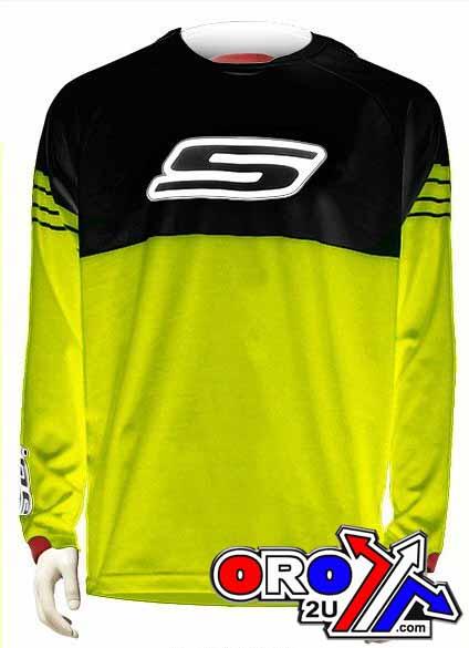 S-LINE MX X-LARGE JERSEY BLACL/FLO,YELLOW/