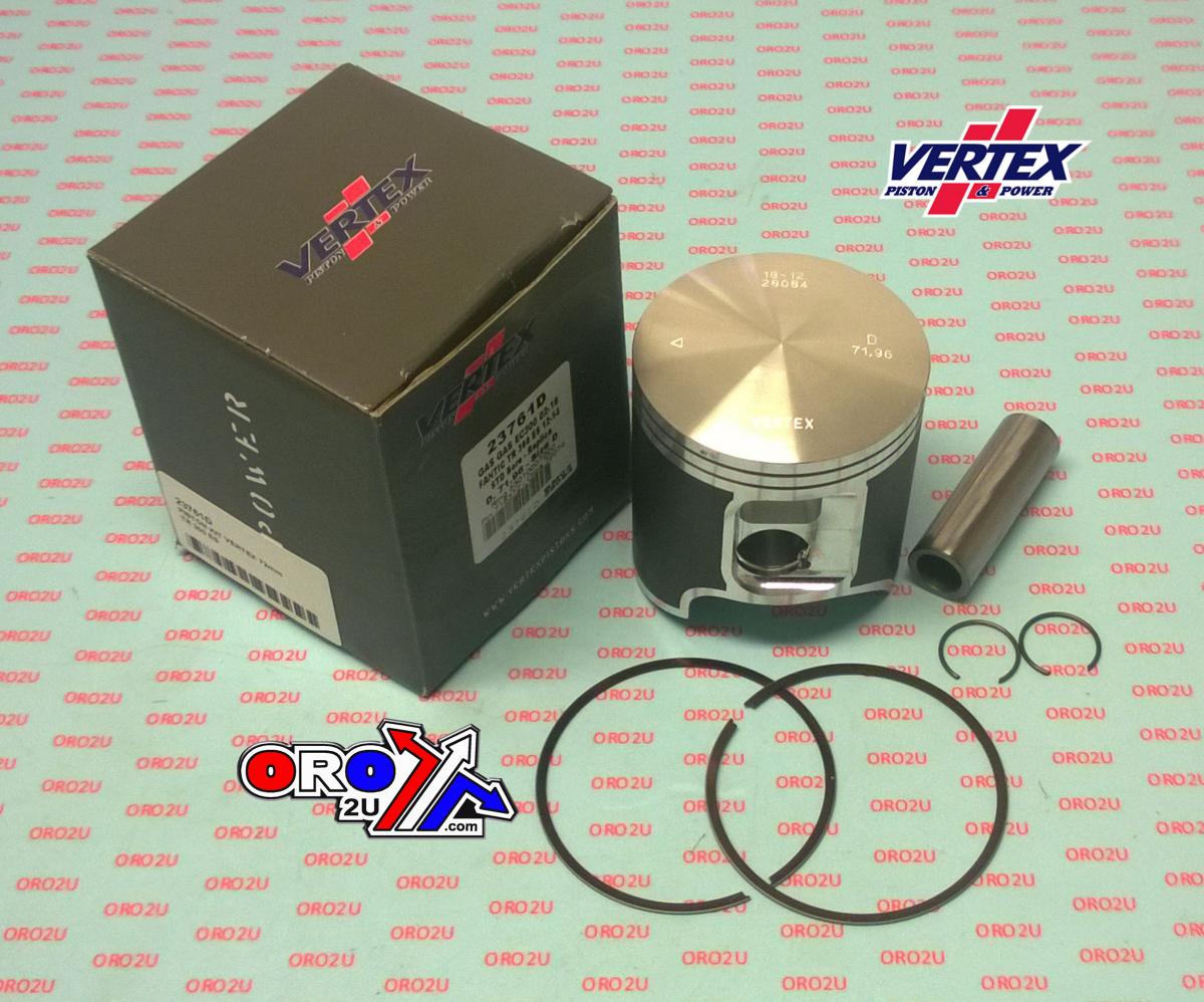PISTON KIT VERTEX 72.0 A FANTIC TR 300 ES 12-14, VERTEX 23761A GAS GAS EC 02-19