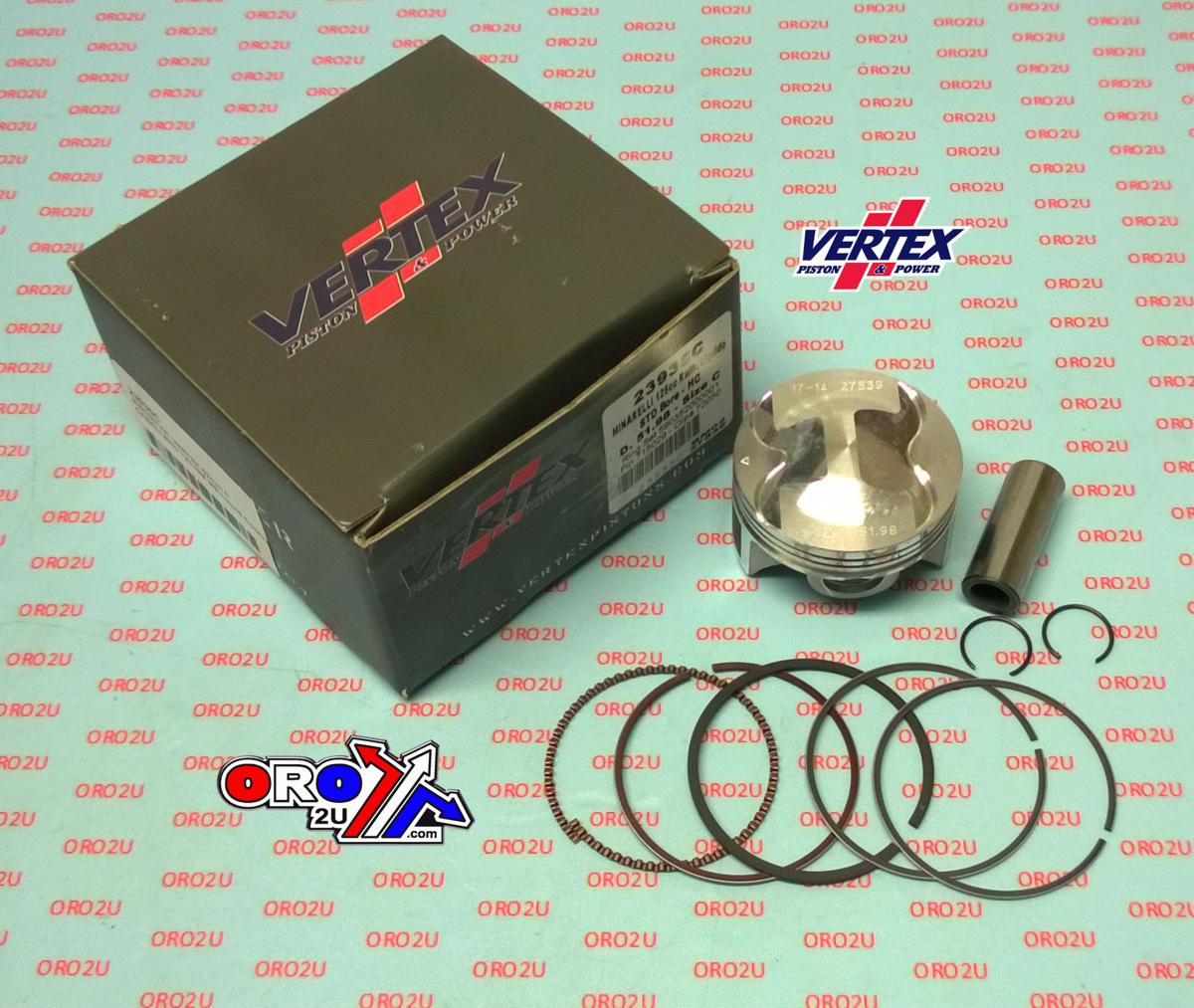 PISTON KIT VERTEX 52.0 B FANTIC TZ170 LC, VERTEX 23935B HC COMPR 14,1:1