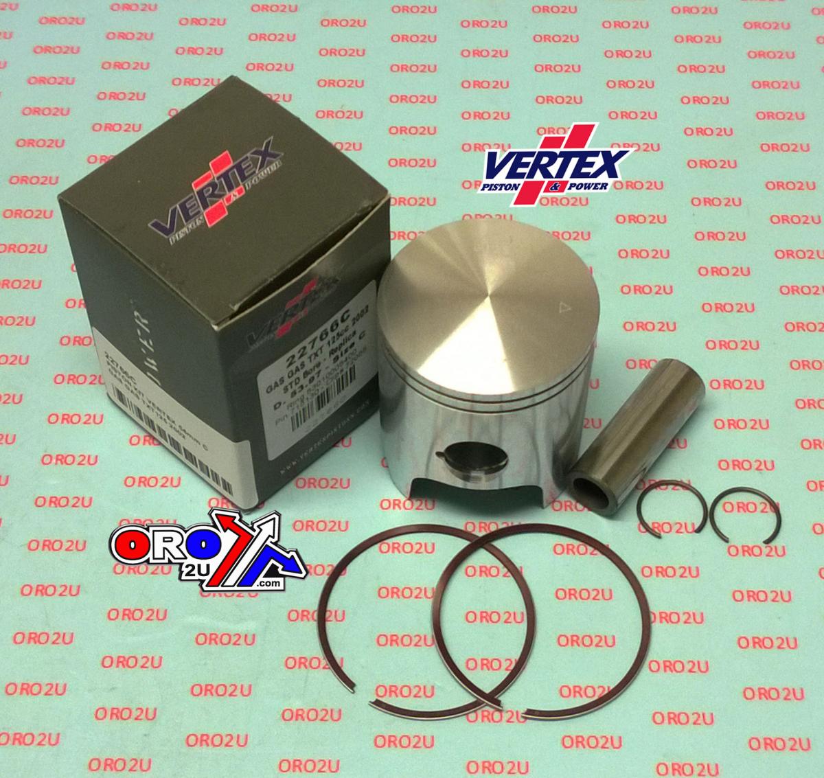 PISTON KIT VERTEX 54.0 E GAS GAS TXT 125 02-21, VERTEX 22766E