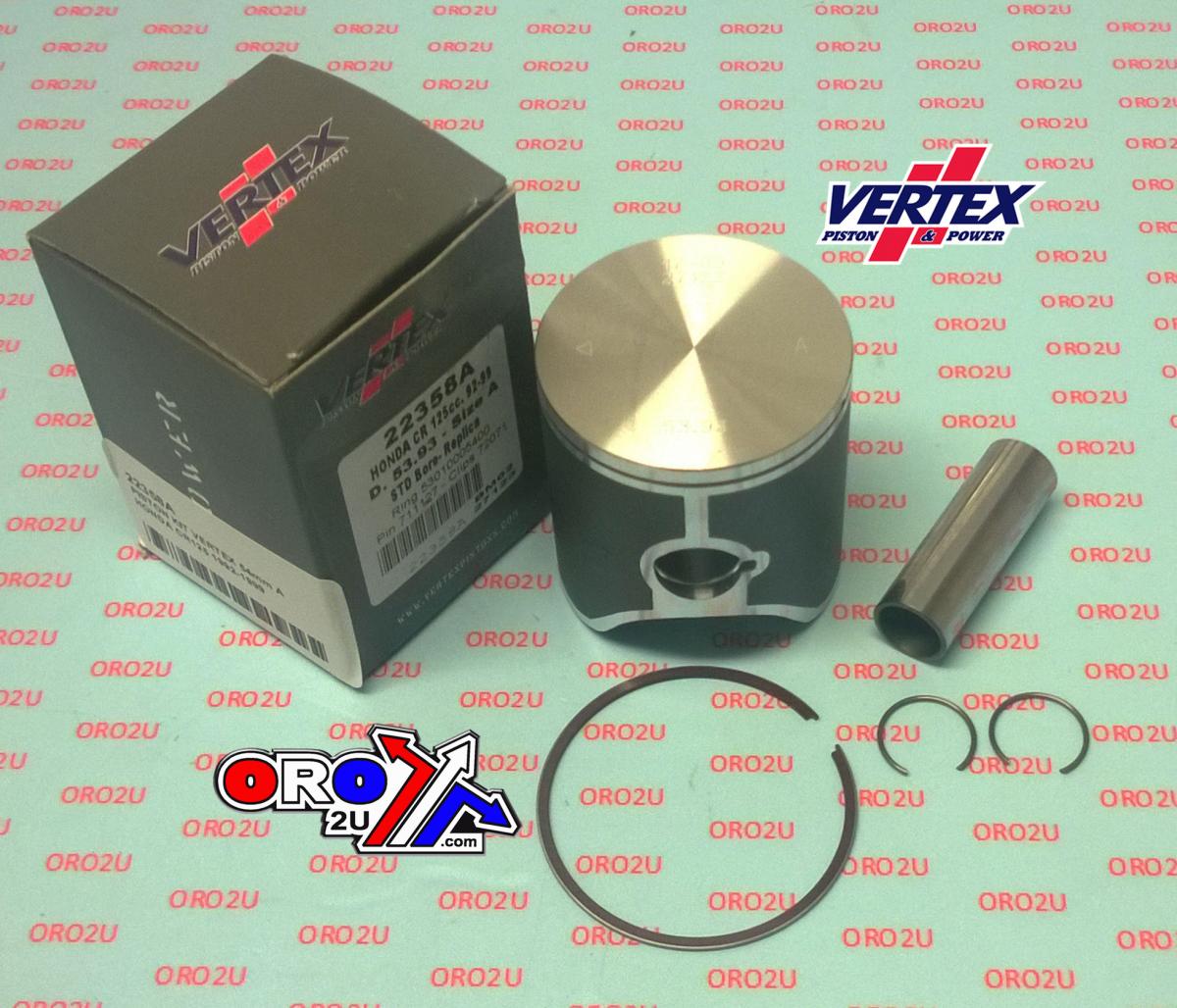 PISTON KIT VERTEX 54.0 C HONDA CR 125 92-99 RACE, VERTEX 22358C